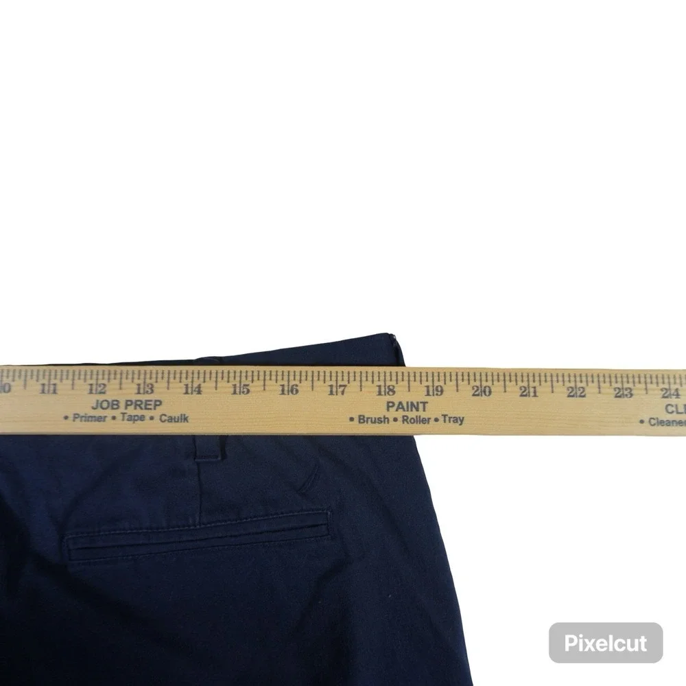 Nautica Chino Pants Mens 36x32 Blue All Day Comfort Flat Front Performance